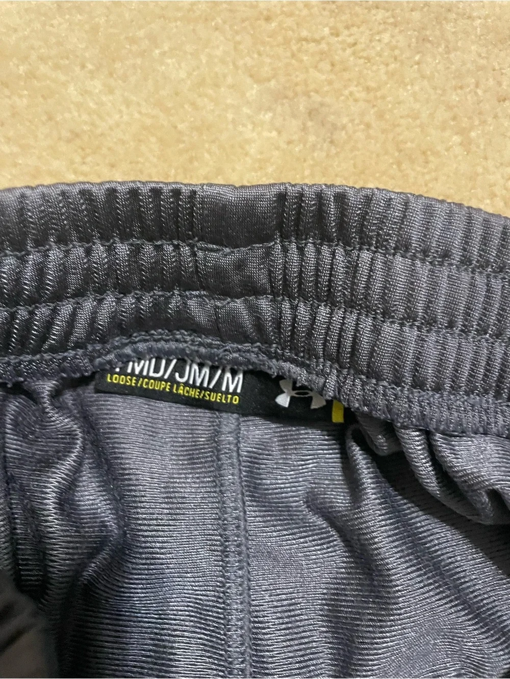 Under Armour Kids Black & Gray Sweatpants with Green Logo